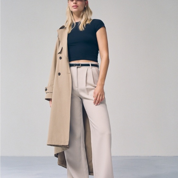 Abercrombie & Fitch Sloane Tailored Pant Size 25 Regular in Light Taupe - Picture 7 of 12